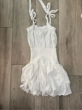 Nordstrom White Mini Dress with Tie Straps